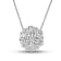 0.50ctw Diamond Cluster Pendant in 14k White Gold
