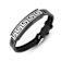 Mens Carbon Fiber, Stainless Steel and Black Leather Greek Key Bracelet