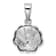 Rhodium Over Sterling Silver Polished Lab Created Blue Opal Oyster Pendant