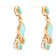 Barse Jewelry Aurora Blue Opal Post Chandelier Golden Earrings