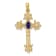 14K Yellow Gold 5x3mm Oval Sapphire Cross Pendant