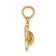14k Yellow Gold 2D Textured Golf Bag Charm