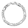 14K White Gold 7.5mm Flat Figaro Chain Bracelet