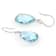 Blue Pear Shape Topaz Sterling Silver Earrings 15ctw