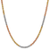 14k Yellow Gold, 14k White Gold and 14k Rose Gold 3mm Solid Diamond-Cut
Rope 18 Inch Chain