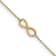 14K Yellow Gold Polished Infinity with 1-inch Extension Anklet