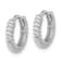 Rhodium Over 14k White Gold 3/8" Children's Polished Hoop Earrings