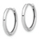 Rhodium Over 14k White Gold Polished 5/8" Hinged Hoop Earrings