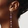 Sterling Silver Freshwater Black and White Pearl, Amethyst, and Lavender
Jadeite Dangle Earrings