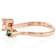 Morganite And Lab Emerald Ring In 18K Rose Gold Over Sterling Silver 0.62ctw