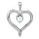 Rhodium Over 14k White Gold Lab Created Opal Heart Pendant