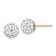 14k Yellow Gold 8mm Crystal Ball Stud Earrings