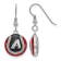 Rhodium Over Sterling Silver MLB LogoArt Ariz. Diamondbacks Earrings