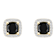 5mm Cushion Black Onyx And Created White Sapphire 10k Yellow Gold Halo
Stud Earrings