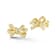 Rachel Zoe CZ Bow Stud Earrings in 14K Gold Over Sterling Silver