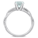 Aquamarine and Diamond 14K White Gold Crossover Ring 1.15ctw