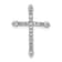 Rhodium Over 14k White Gold Diamond Cross Chain Slide
