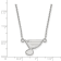 Rhodium Over Sterling Silver NHL LogoArt St. Louis Blues Small Pendant Necklace