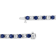 6.25ctw Sapphire and Diamond Bracelet in 14k White Gold