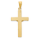 14k Yellow Gold Polished Satin and Diamond-Cut Crucifix Pendant