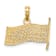 10K Yellow Gold Textured American Flag Charm