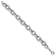 Rhodium Over Sterling Silver Polished and Twisted Oval Link Bracelet