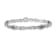 Rhodium Over 14k White Gold Amethyst Bracelet