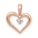 10k Rose Gold Diamond Heart Pendant