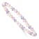 Children's Pink, Purple and White 4mm Shell Bead and Crystal Stretch Bracelet