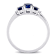 Blue Sapphire and Diamond 10K White Gold Ring 1.02ctw