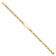 14k Yellow Gold Soft Diamond Shape Figaro Link ID Bracelet