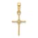 14K Yellow Gold Small 0.01ct. Diamond Cross Pendant