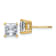 14K Yellow Gold 1.5ct. 5.0mm Princess G H I True Light Moissanite Earrings