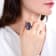 Amethyst and Green Nanocrystal Black Rhodium Over Sterling Silver Ring