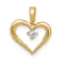 10k Yellow Gold Diamond Heart Pendant