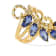 18K Yellow Gold Over Sterling Silver Marquise Tanzanite and White Zircon
Ring 3.05ctw