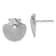 Rhodium Over Sterling Silver Polished Scallop Shell Post Earrings