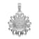 Rhodium Over Sterling Silver Polished Smiling Sun Pendant