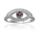 Lab Created Alexandrite with Moissanite Accents Rhodium Over Sterling
Silver Evil Eye Ring