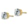 14K Yellow Gold 2ct. 6.5mm Round G H I True Light Moissanite Earrings