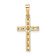14k Yellow Gold Polished Solid Cross Pendant
