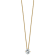 14K Yellow Gold 1 ct. 6.5mm Round D E F Pure Light Moissanite Solitaire
Pendant with Chain