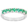 Emerald Band Ring In Sterling Silver 0.65ctw