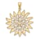 14k Yellow Gold Textured Filigree Sun Pendant