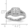 Rhodium Over 14K White Gold Diamond Cluster Engagement Ring 0.50ctw
