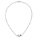Rhodium Over Sterling Silver Lab Created Ruby and Cubic Zirconia
Heartbeat Necklace
