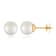 8-9mm Round White south sea earrings in 14k yellow gold