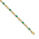 10k Yellow Gold and Rhodium Over 10k Yellow Gold Diamond and Oval
Emerald Bracelet
