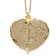 Dipped in 24k Gold Aspen Leaf Pendant with Cable Link 20 Inch Gold-tone Chain