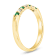 0.25ctw Emerald and Diamond Wedding Band Ring in 14k Yellow Gold